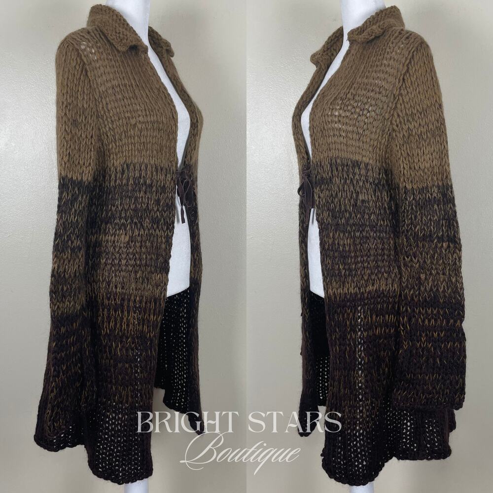 Rare Vintage Knit Ombre Knit Duster Cardigan ASO Mary-Kate Olsen ALT Willow - Picture 7 of 12
